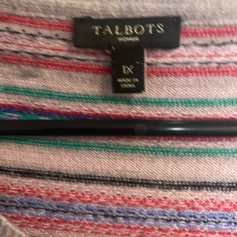 Talbots Multicolor Striped Cardigan - Picture 3 of 3